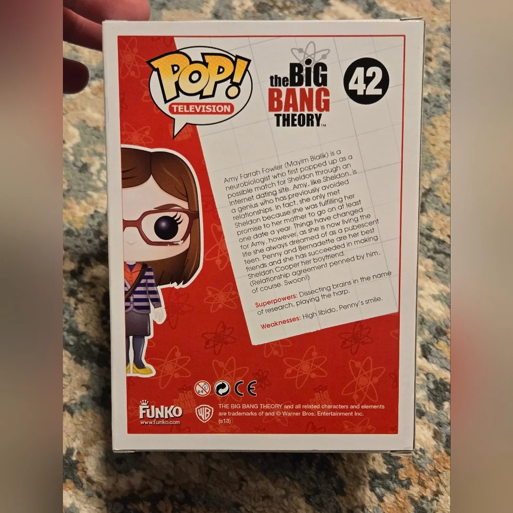 Funko Pop Amy Farrah Fowler Vinyl Figure #42 Big Bang Theory